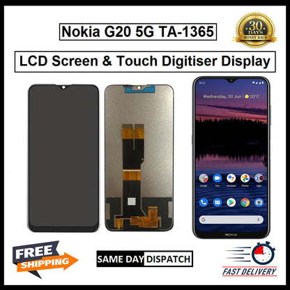 For Nokia G20 5G / TA-1365 LCD Screen Touch Digitizer Replacement Assembly 