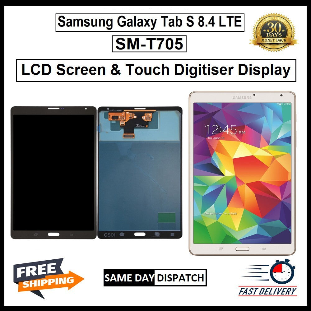 For Samsung Galaxy Tab S 8.4 / T705 LCD Display Touch Screen Replacement