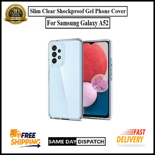 For Samsung Galaxy A52 Slim Clear Shockproof Gel Phone Cover