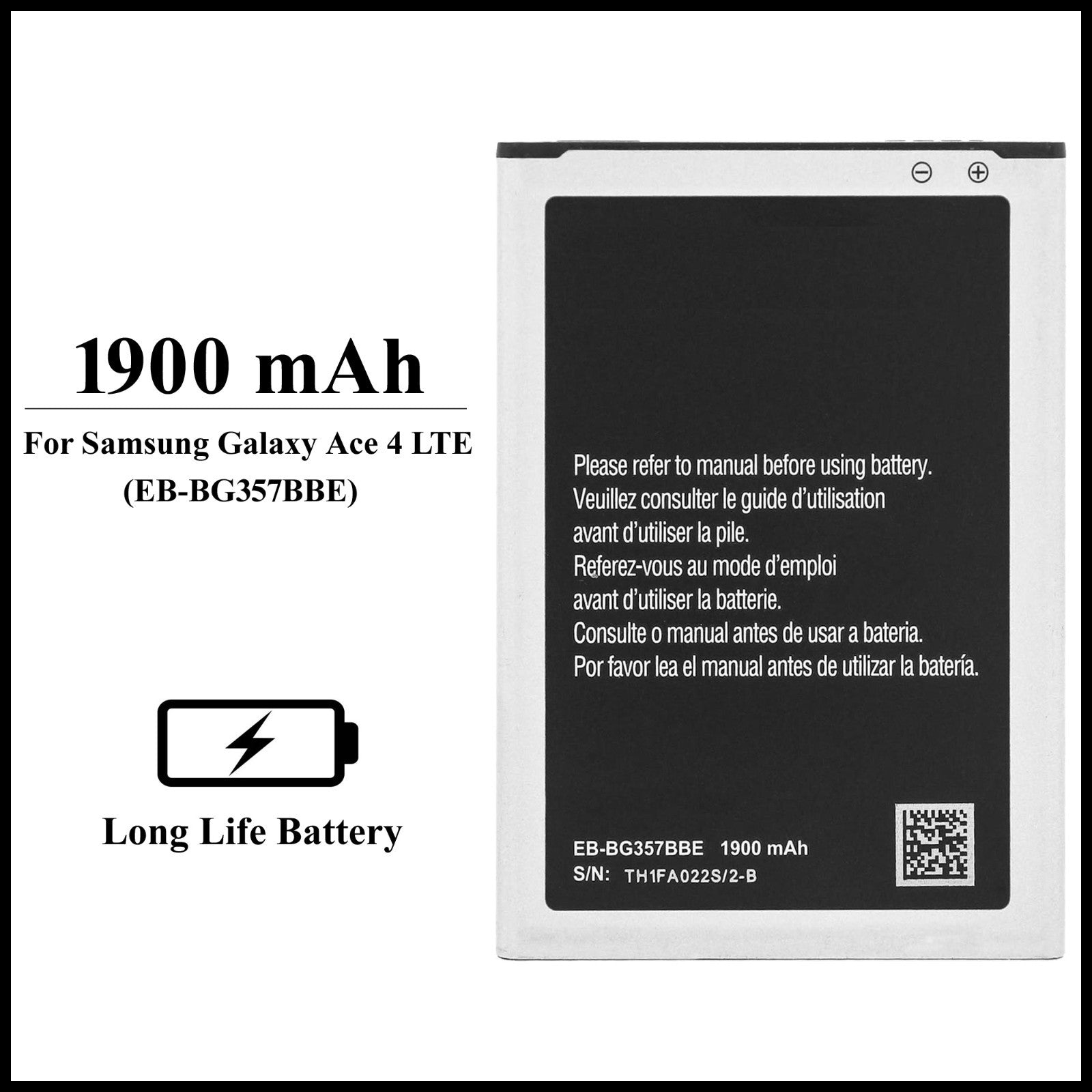 For Samsung Galaxy Ace 4 LTE (SM-G313F) 1900mAh+ Internal Replacement Battery