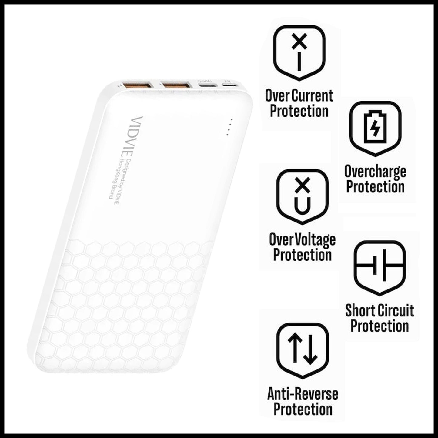 For Vidvie (PB772) 10000mAh LED Power Bank Fast Charging