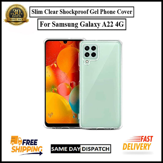 For Samsung Galaxy A22 4G Slim Clear Shockproof Gel Phone Cover