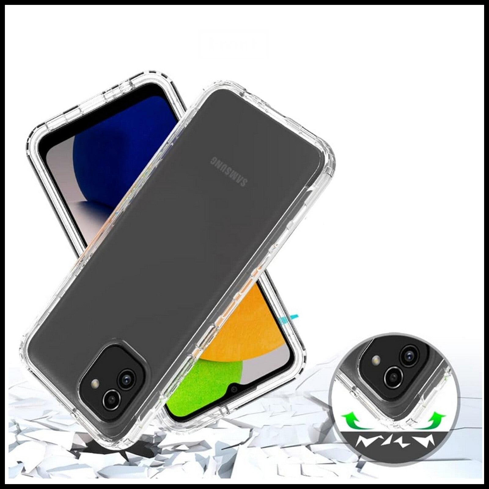 For Samsung Galaxy A03 Slim Clear Shockproof Gel Phone Cover