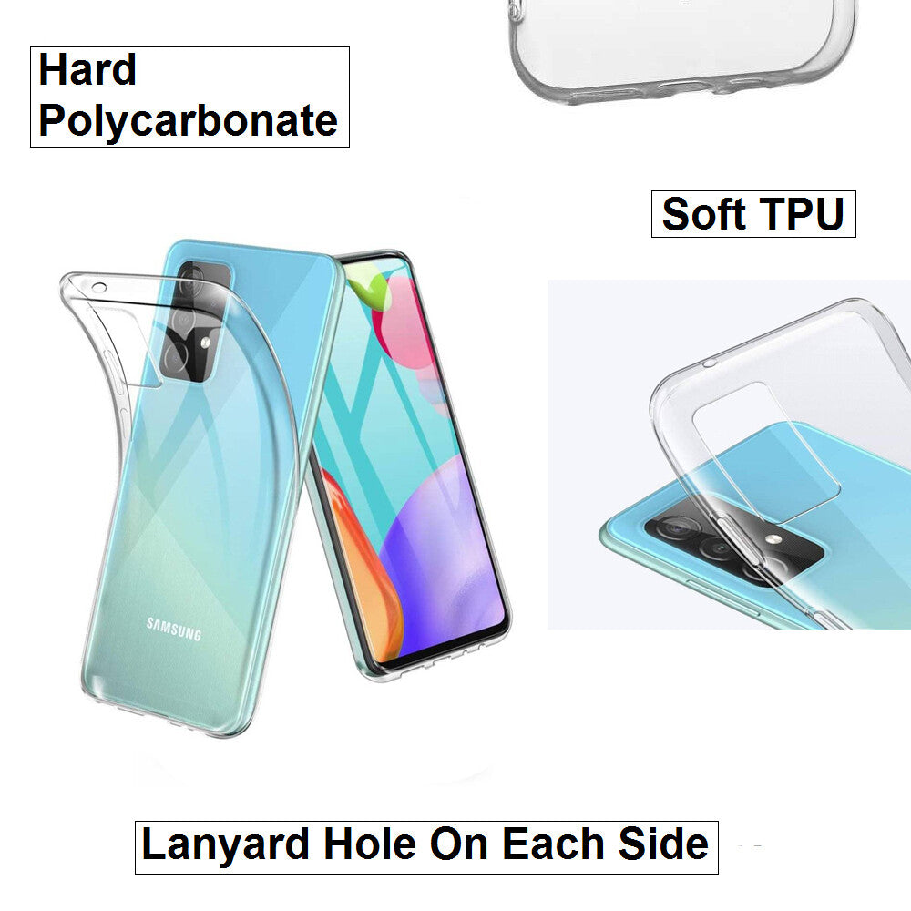 For Samsung Galaxy A72 4G / 5G Slim Clear Shockproof Gel Phone Cover