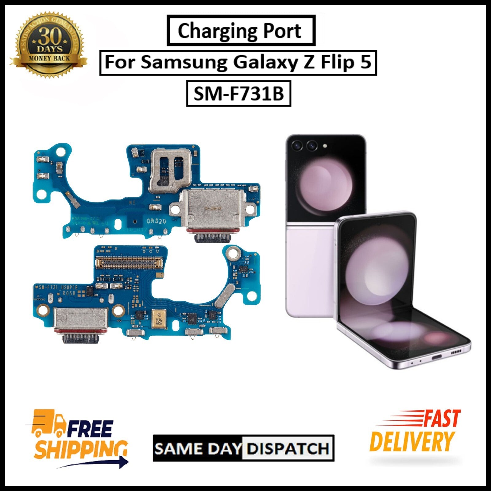 For Samsung Galaxy Z Flip 5 Charging Port Board Connector Replacement