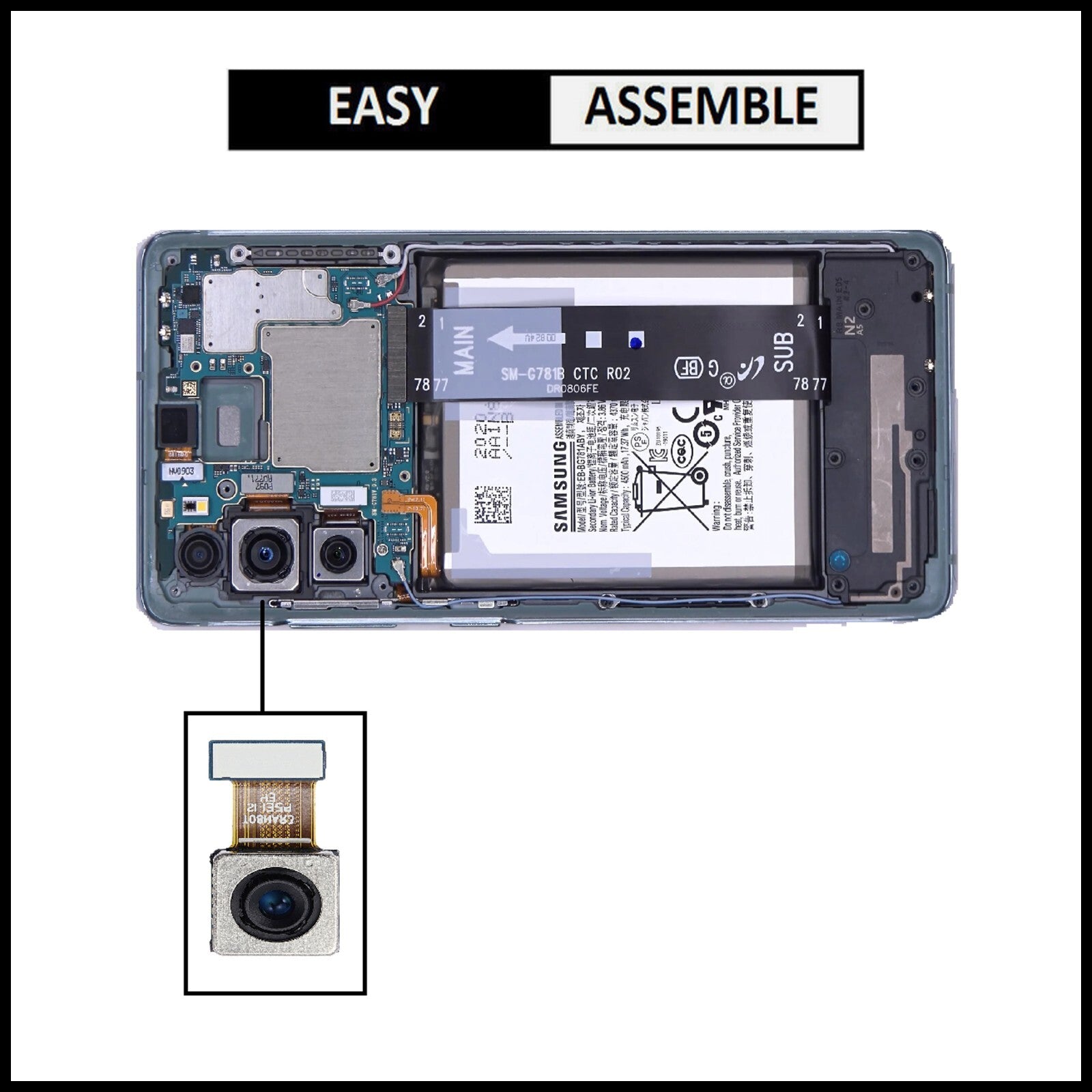 For Samsung Galaxy S20 FE 4G G780F Genuine Rear (Back) Main Camera Replacement