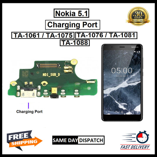 For Nokia 5.1 ( TA-1061/ 1075 ) Micro Charging Port Board Connector Replacement