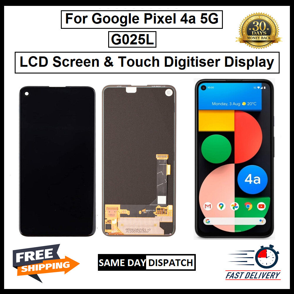 For Google Pixel 4A 5G LCD Display Screen Touch Digitizer Replacement Black 