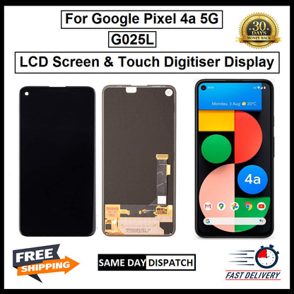 For Google Pixel 4A 5G LCD Display Screen Touch Digitizer Replacement Black 