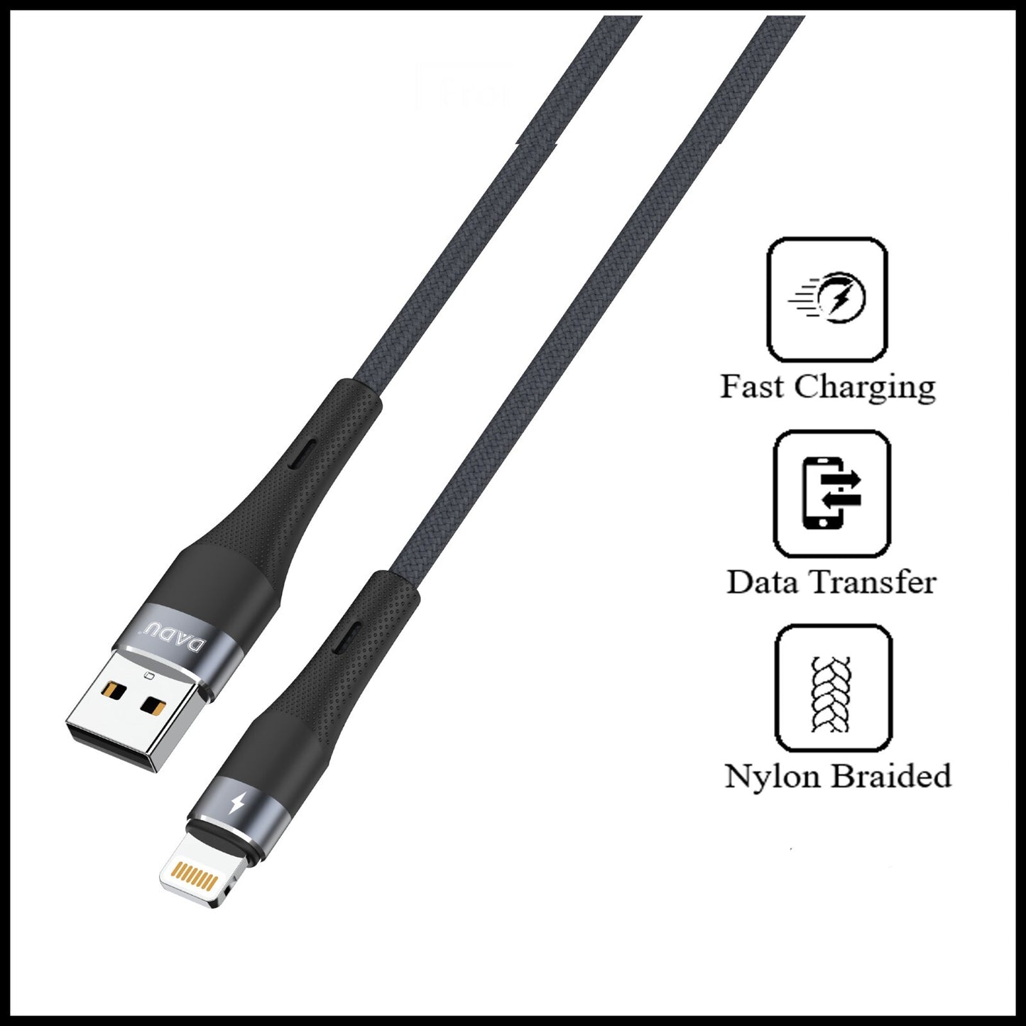 For Dadu Fast Charger USB to iPhone Data Cable - 2M