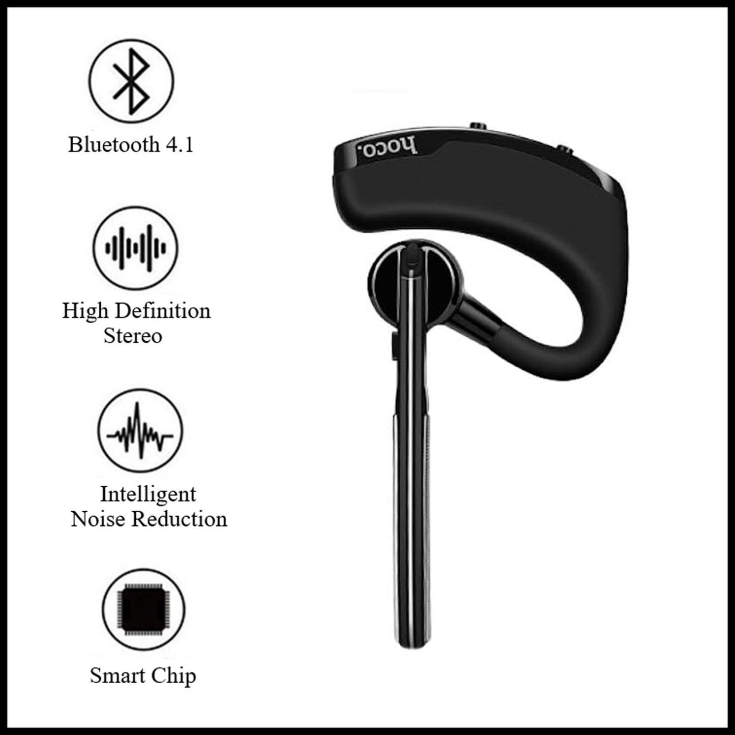 HOCO Wireless E15 Rede Business Bluetooth Earphones With Premium Sound Quality