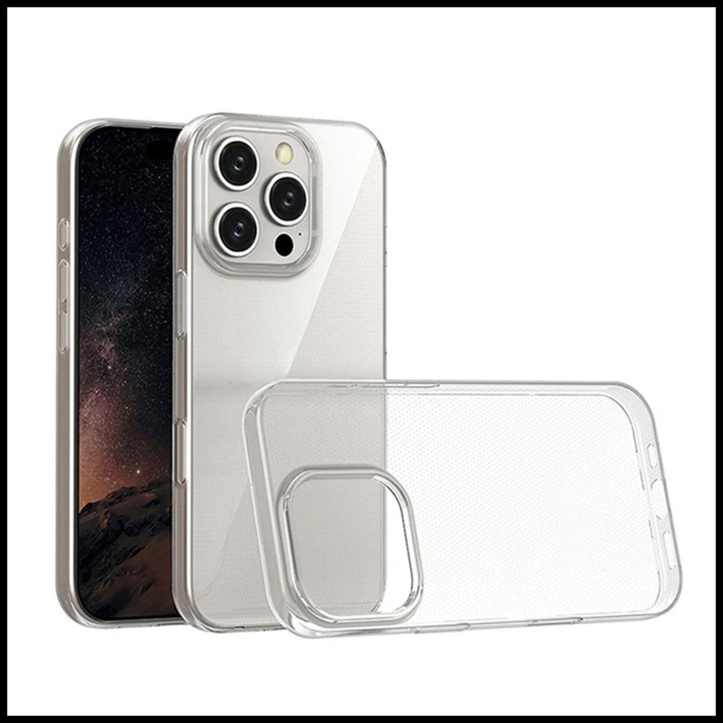 For Apple iPhone 16 Pro Max Slim Clear Shockproof Gel Phone Cover