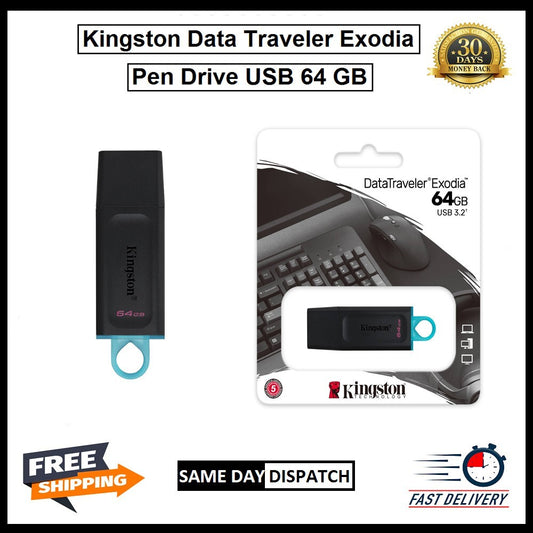 Kingston High Speed 64 GB USB Flash Drive & USB 3.2' & 5 Years Warranty