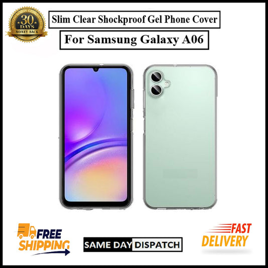 For Samsung Galaxy A06 Slim Clear Shockproof Gel Phone Cover