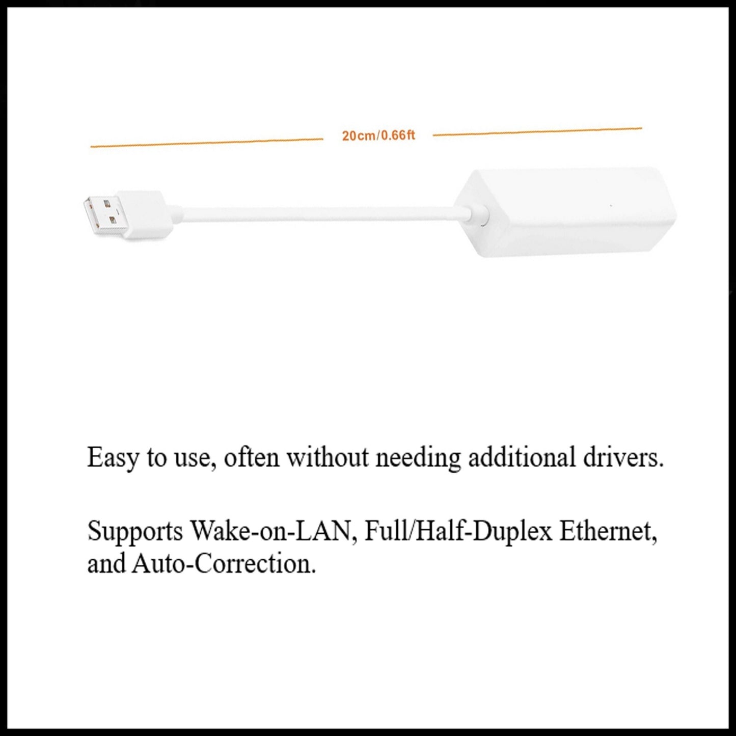 For USB 2.0 to RJ45 High Speed Ethernet Network 10/100Mbps LAN Converter Adapter