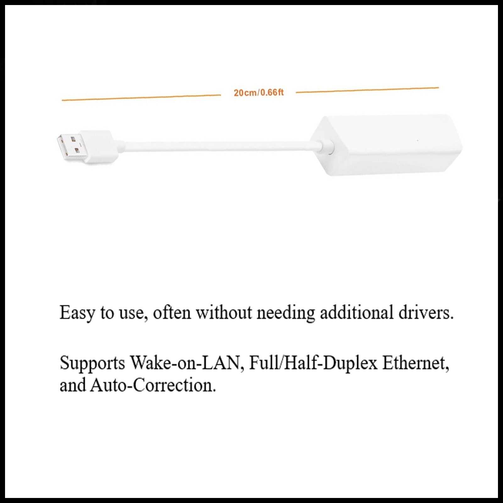 For USB 2.0 to RJ45 High Speed Ethernet Network 10/100Mbps LAN Converter Adapter