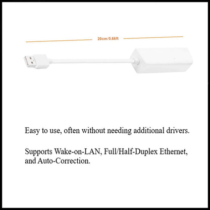 For USB 2.0 to RJ45 High Speed Ethernet Network 10/100Mbps LAN Converter Adapter