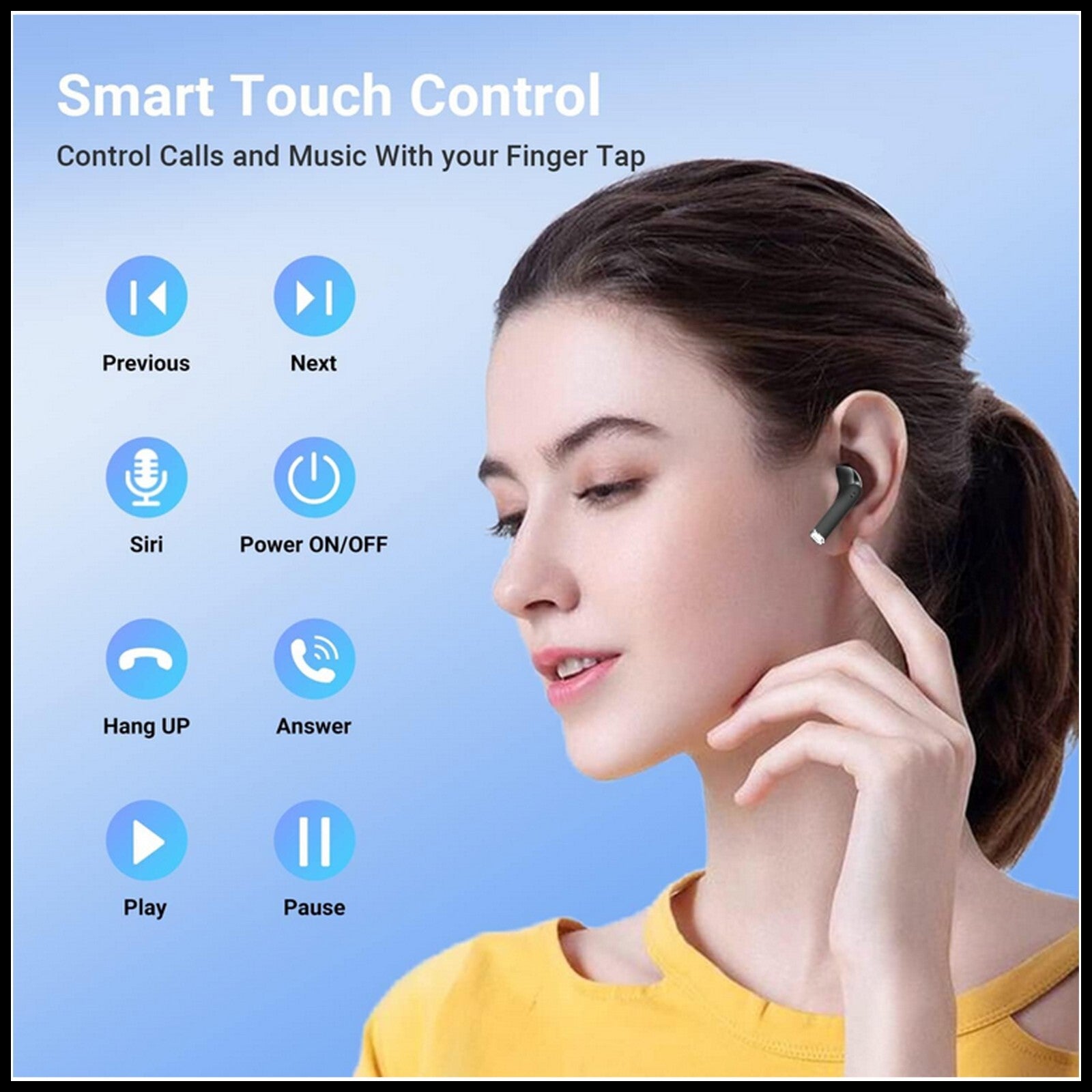 For Dadu Smart Wireless Bluetooth Stereo Earphones-Black