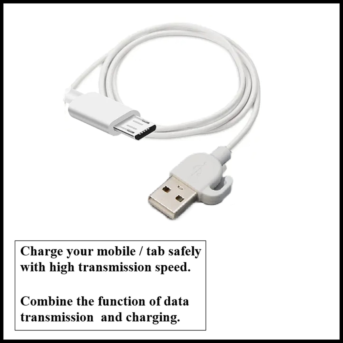 For Budi Micro to USB Fast Charging Cable For Android & Mobile Device 1M
