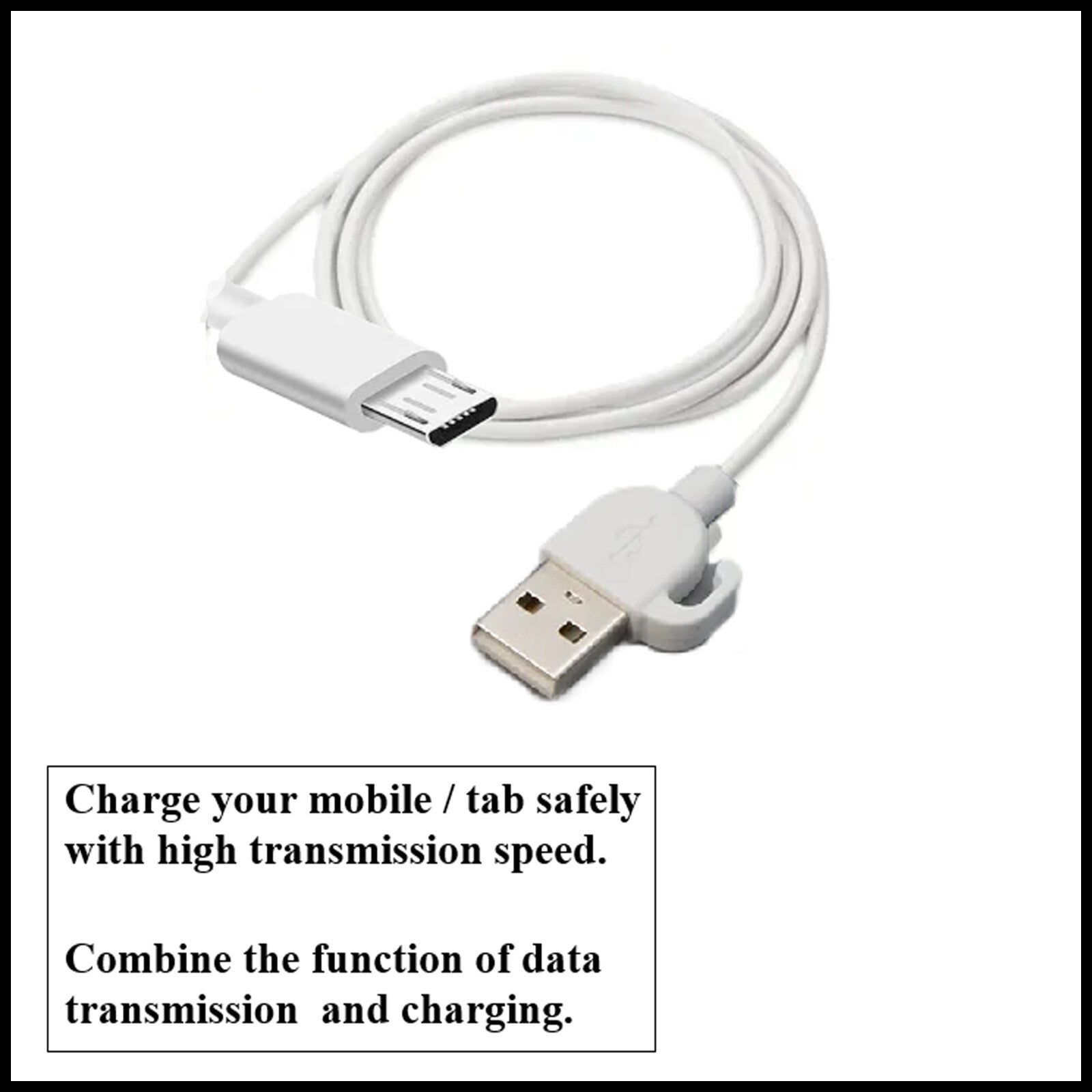 For Budi Micro to USB Fast Charging Cable For Android & Mobile Device 1M