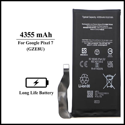 For Google Pixel 7 (GZE8U) 4355mAh+ Internal Replacement Battery