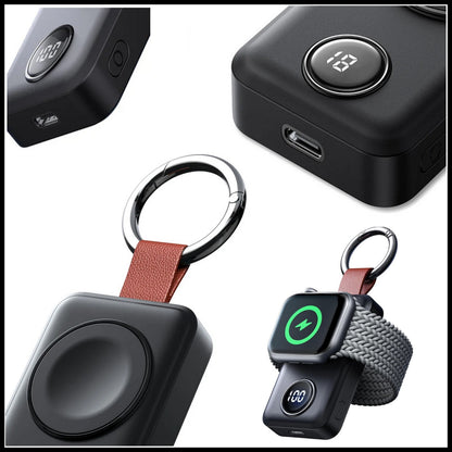 For Joyroom 2000mAh Portable Watch Wireless Charger -Digital Display & Keychain