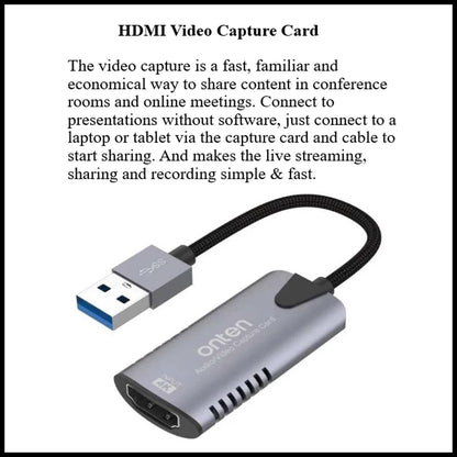 For Onten OTN-US323 USB to Female HDMI Adapter 4k Input 1080p Output