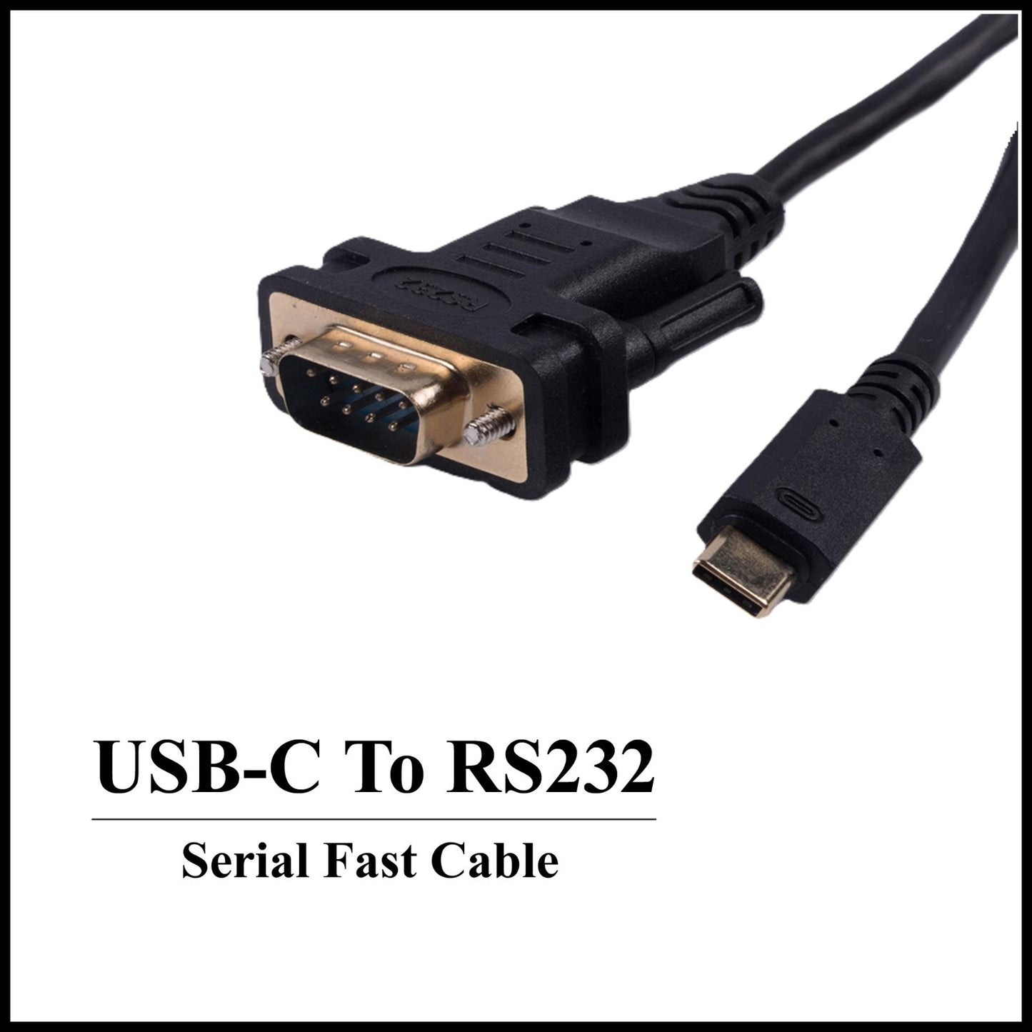 For USB Type-C to DB9- 9 Pin RS232 Serial Male Fast Converter Adapter Cable