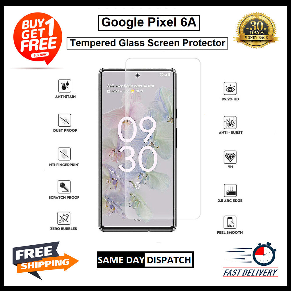 2 Pack Of Google Pixel 4/ 4A 4G-5G / 4XL / 5 /6 /6A /7 Tempered Glass Protector