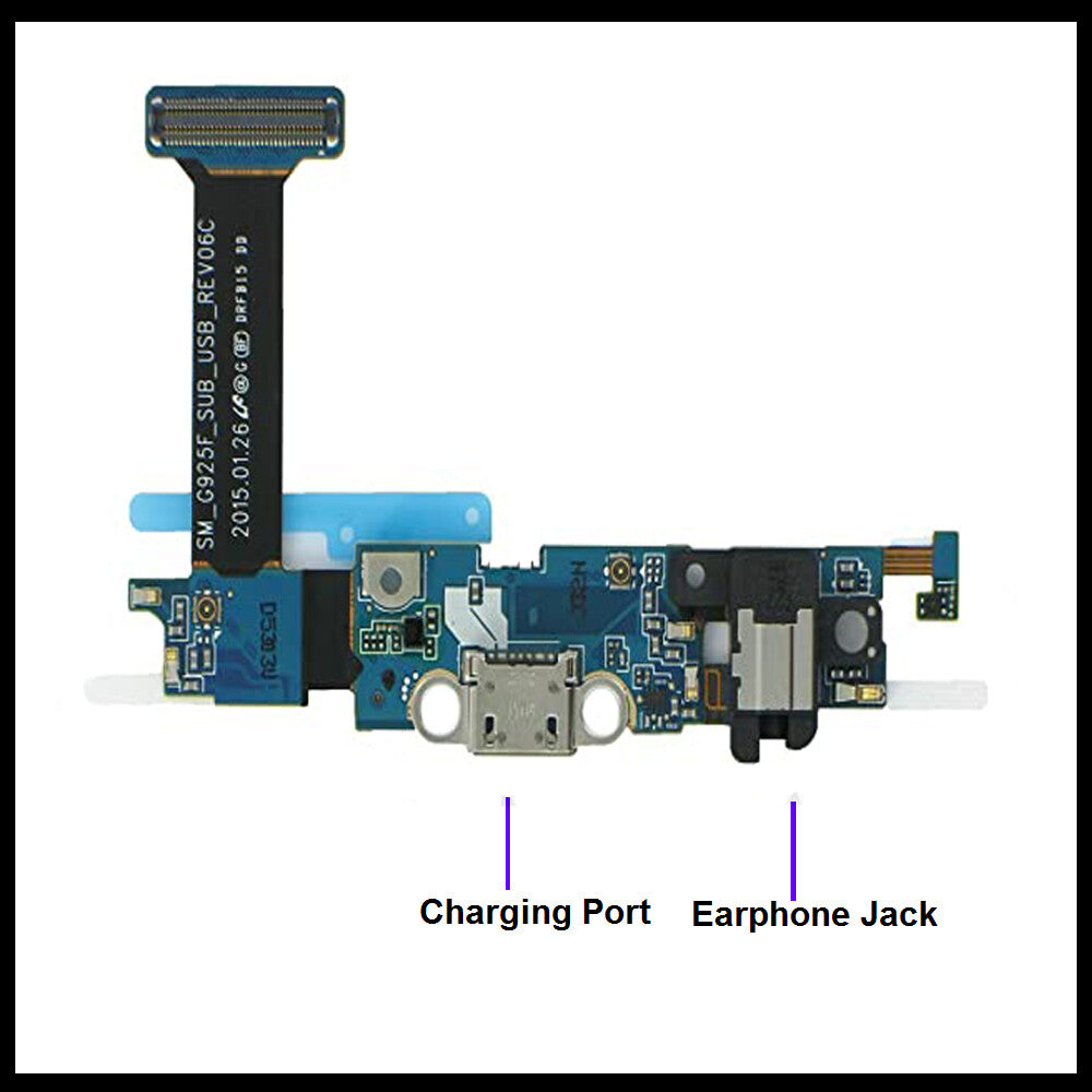 For Samsung Galaxy S6 Edge (G925F) Charging Port Flex With USB & Microphone  