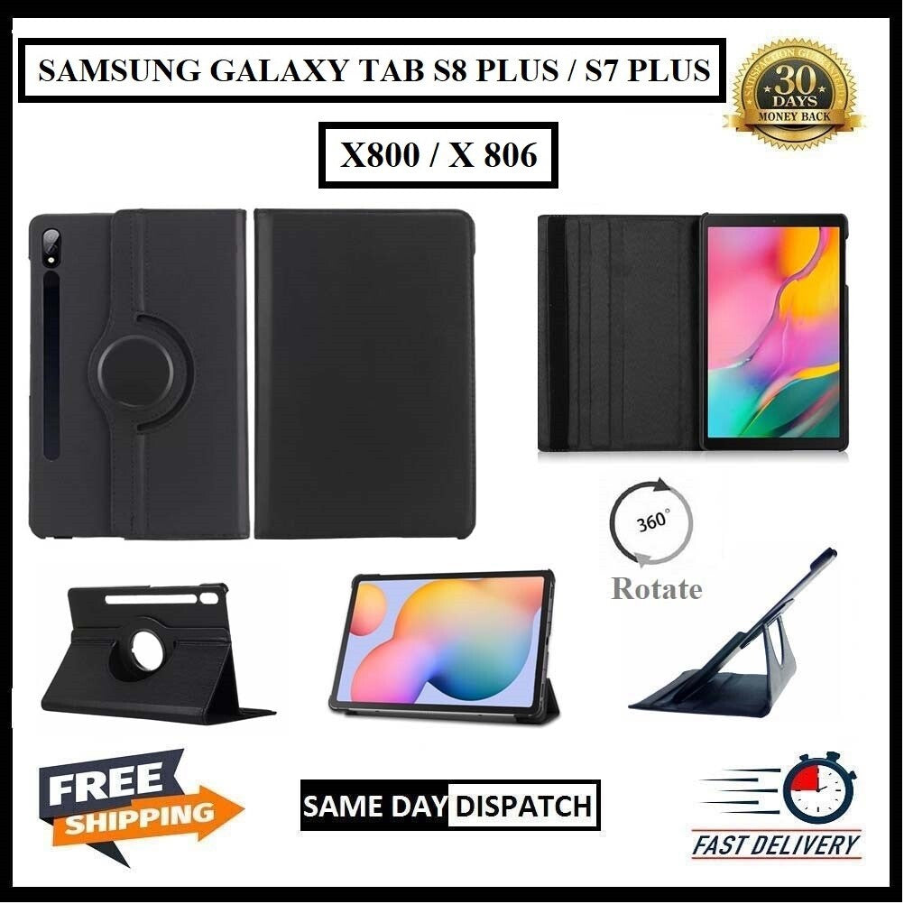 For Samsung Galaxy Tab S8 Plus / S7 Plus SM-X800/X806 360° Rotating Stand Covers