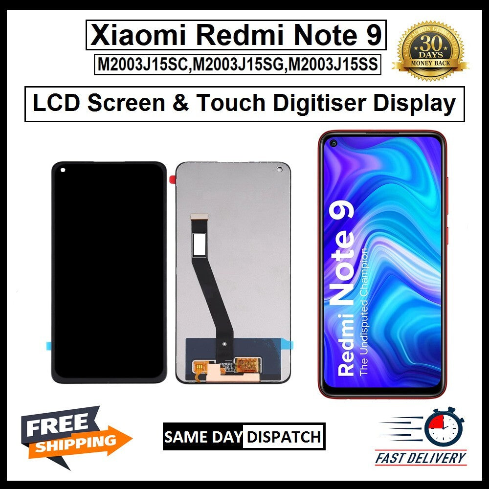 For Xiaomi Redmi Note 9 LCD Display Screen Touch Digitizer Replacement