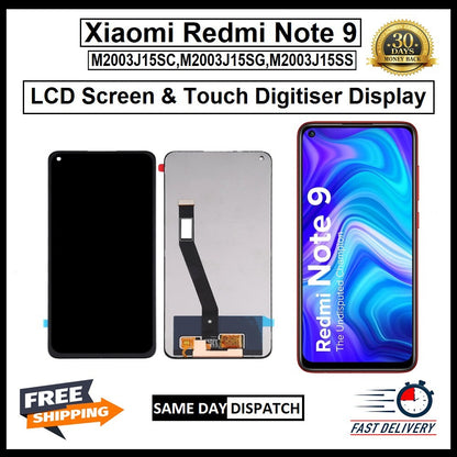 For Xiaomi Redmi Note 9 LCD Display Screen Touch Digitizer Replacement