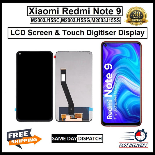 For Xiaomi Redmi Note 9 LCD Display Screen Touch Digitizer Replacement