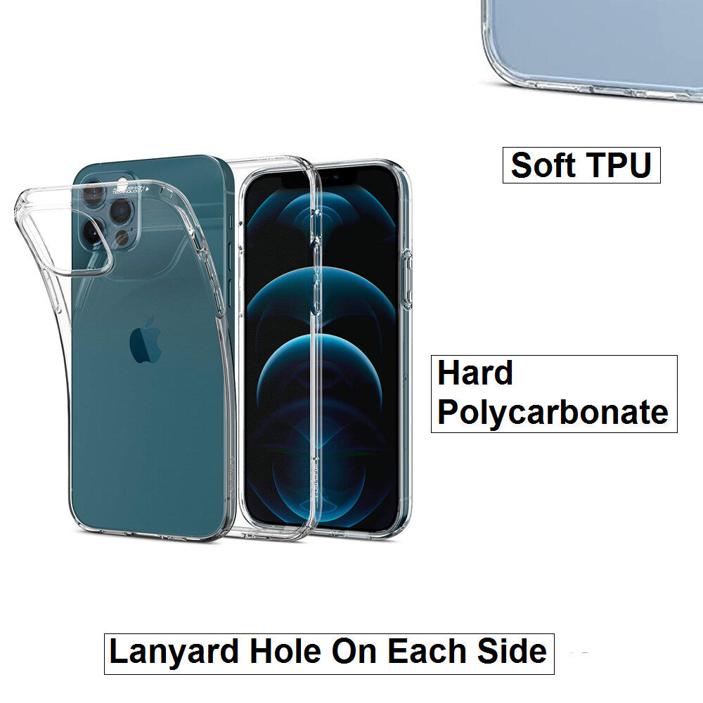 For Apple iPhone 12 Pro Slim Clear Shockproof Gel Phone Cover