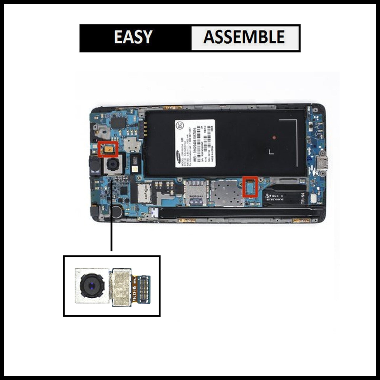 For Samsung Galaxy Note 4 / SM-N910C Genuine Rear (Back) Main Camera Replacement