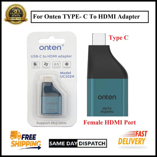 For Onten UC102H Type C Male To Female HDMI Adapter 4K 30Hz Converter