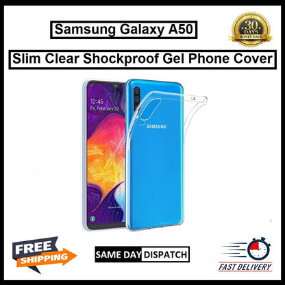 For Samsung Galaxy A50 Slim Clear Shockproof Gel Phone Cover