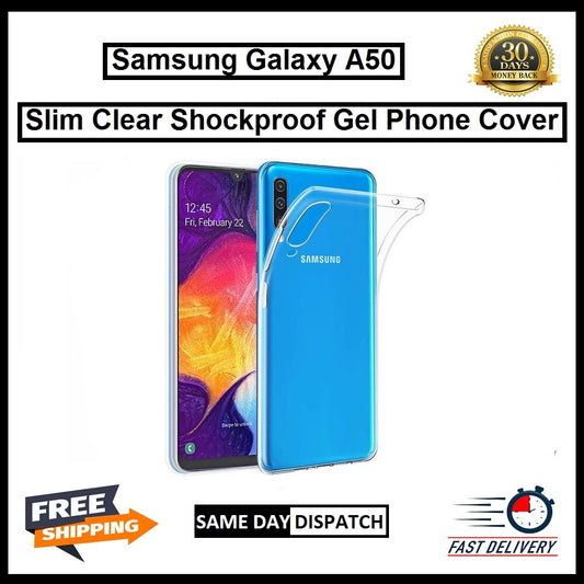 For Samsung Galaxy A50 Slim Clear Shockproof Gel Phone Cover