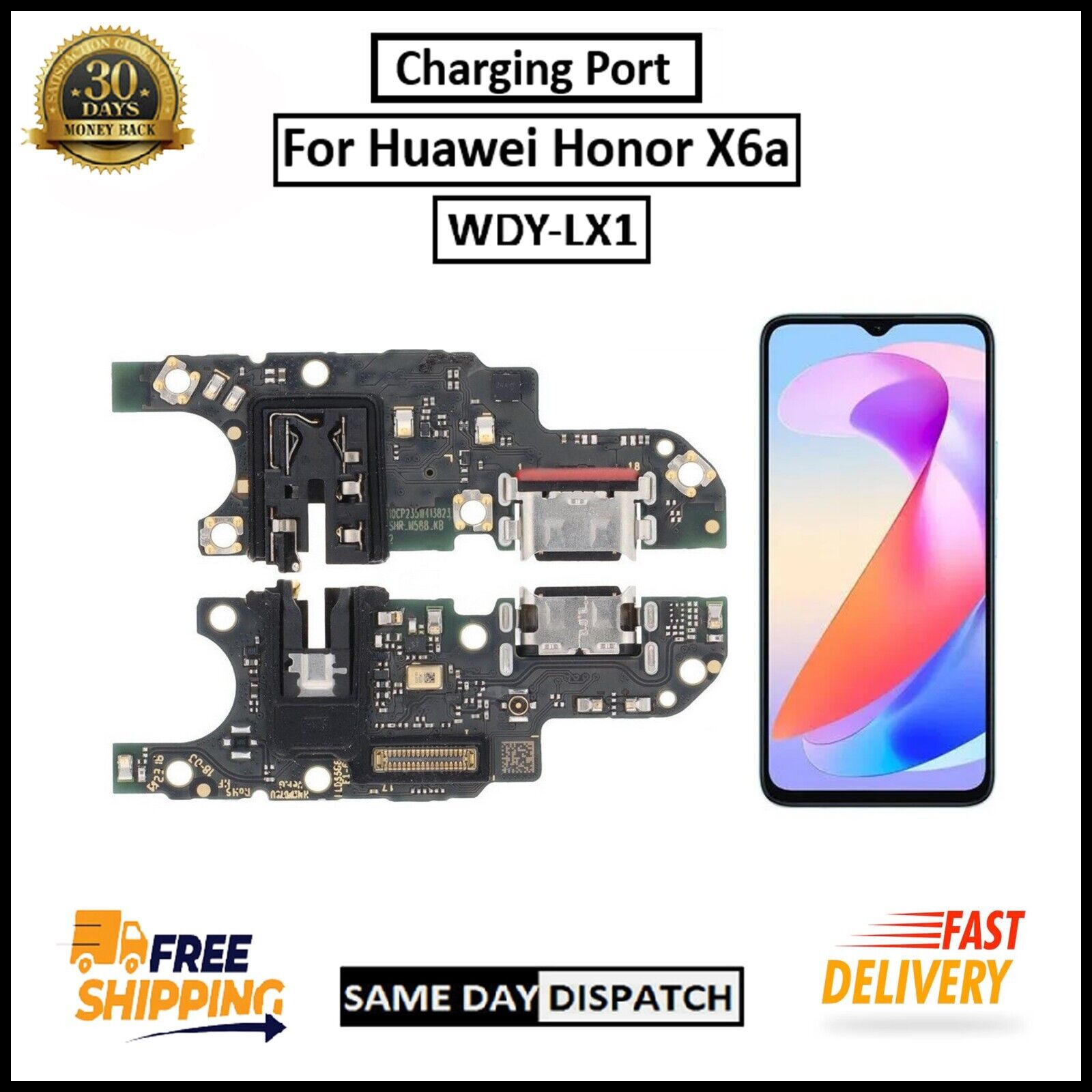 For Huawei Honor X6a Replacement Charging Port Board Flex Connector