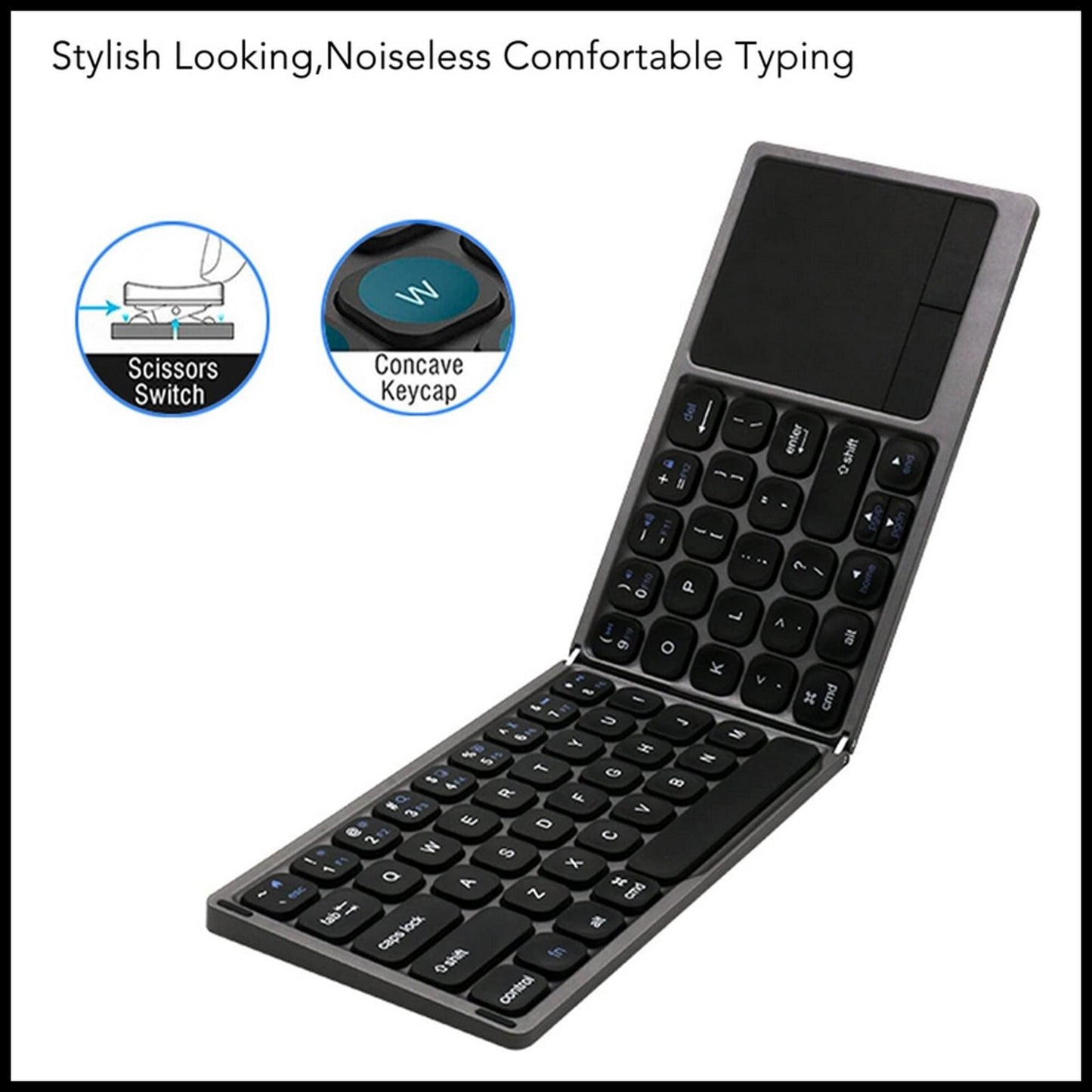 Dadu Folding Wireless Bluetooth Keyboard With Touchpad For IOS/ Android /Windows