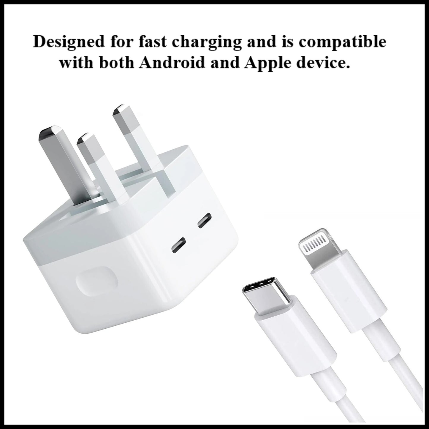 For Dadu 50W Type-C Power Adapter With Type-C to iPhone Fast Charger Cable