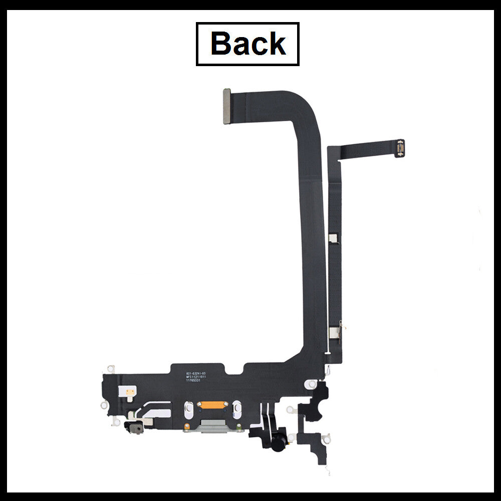 For i Phone 13 Pro Max Original Charging Port Flex ( Black/White)