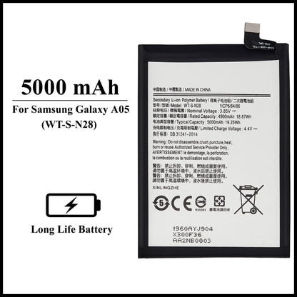 For Samsung Galaxy A05 / ( SM-A055F ) 5000mAh+ Internal Replacement Battery