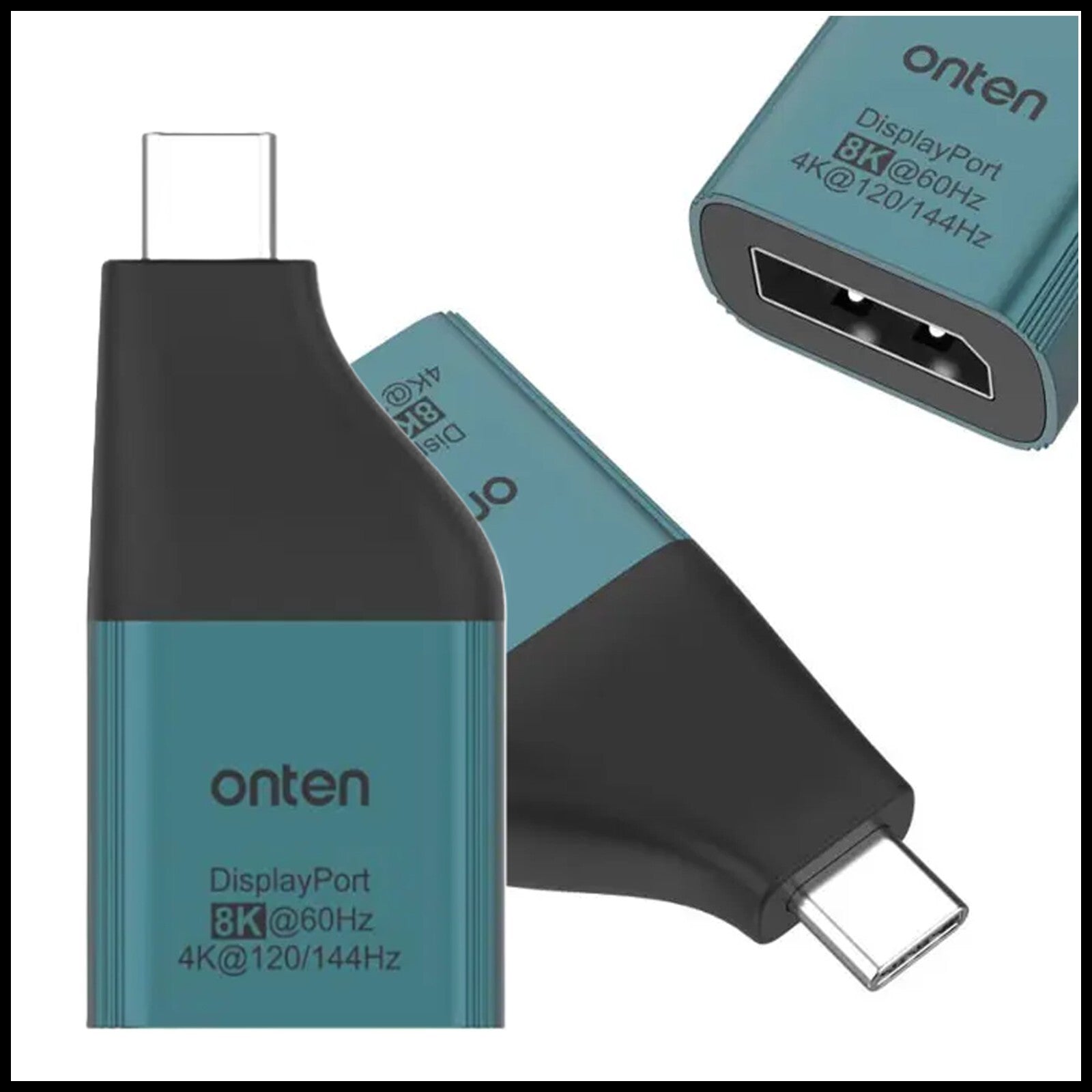 For Onten USB-C To Display Port (DP) Adapter 8K 60Hz Video Converter