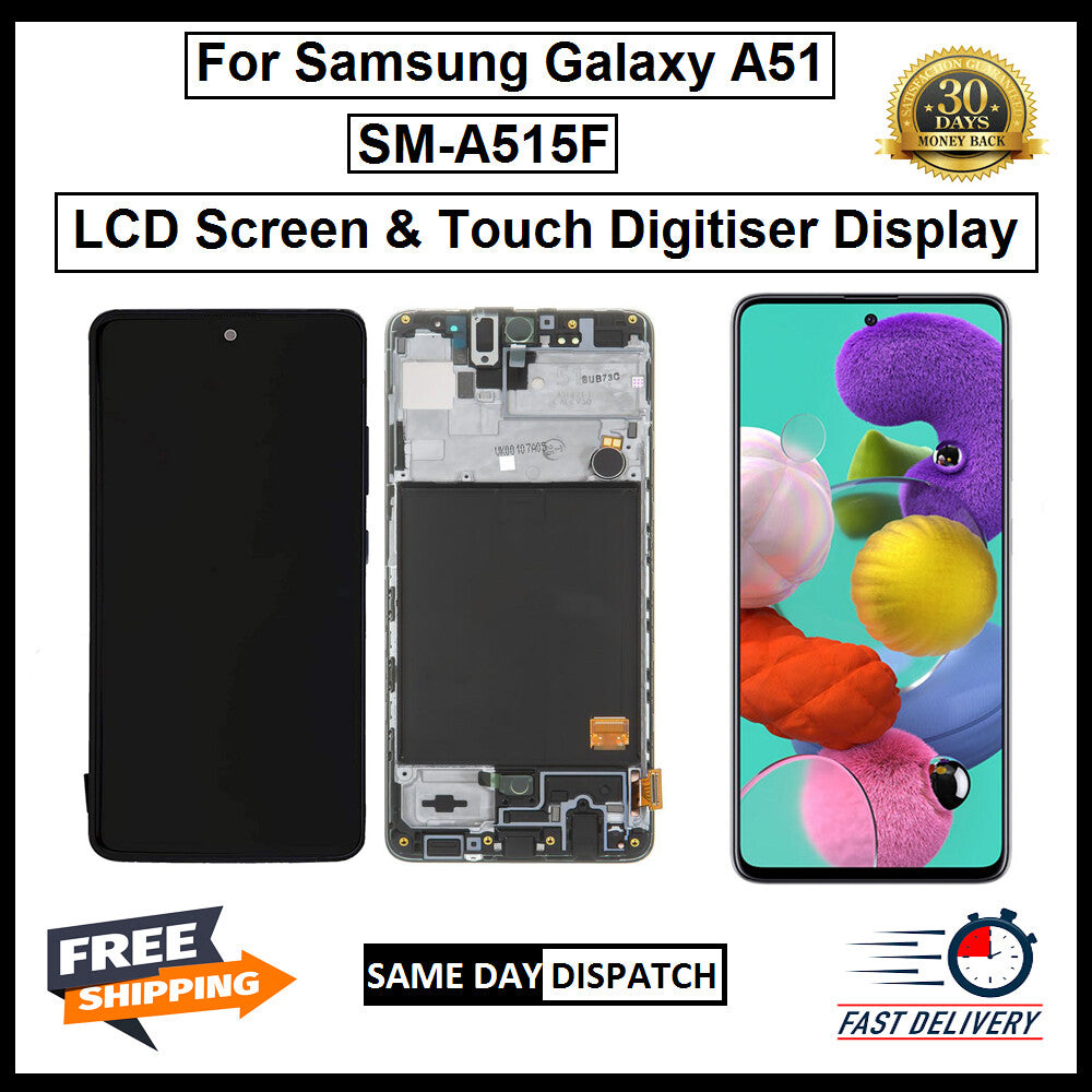 For Samsung Galaxy A51 / SM-A515F LCD With Frame Display Screen Replacement