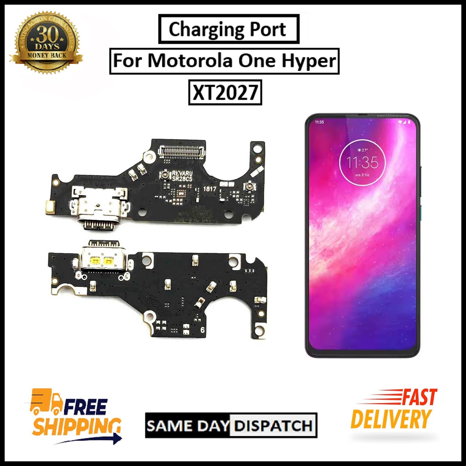 For Motorola One Hyper / XT2027 Charging Port Flex Replacement