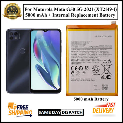 Motorola Moto G50 5G 2021 XT2149-1 (MS50) 5000mAh+ Internal Replacement Battery