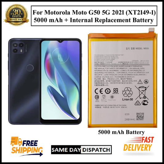 Motorola Moto G50 5G 2021 XT2149-1 (MS50) 5000mAh+ Internal Replacement Battery