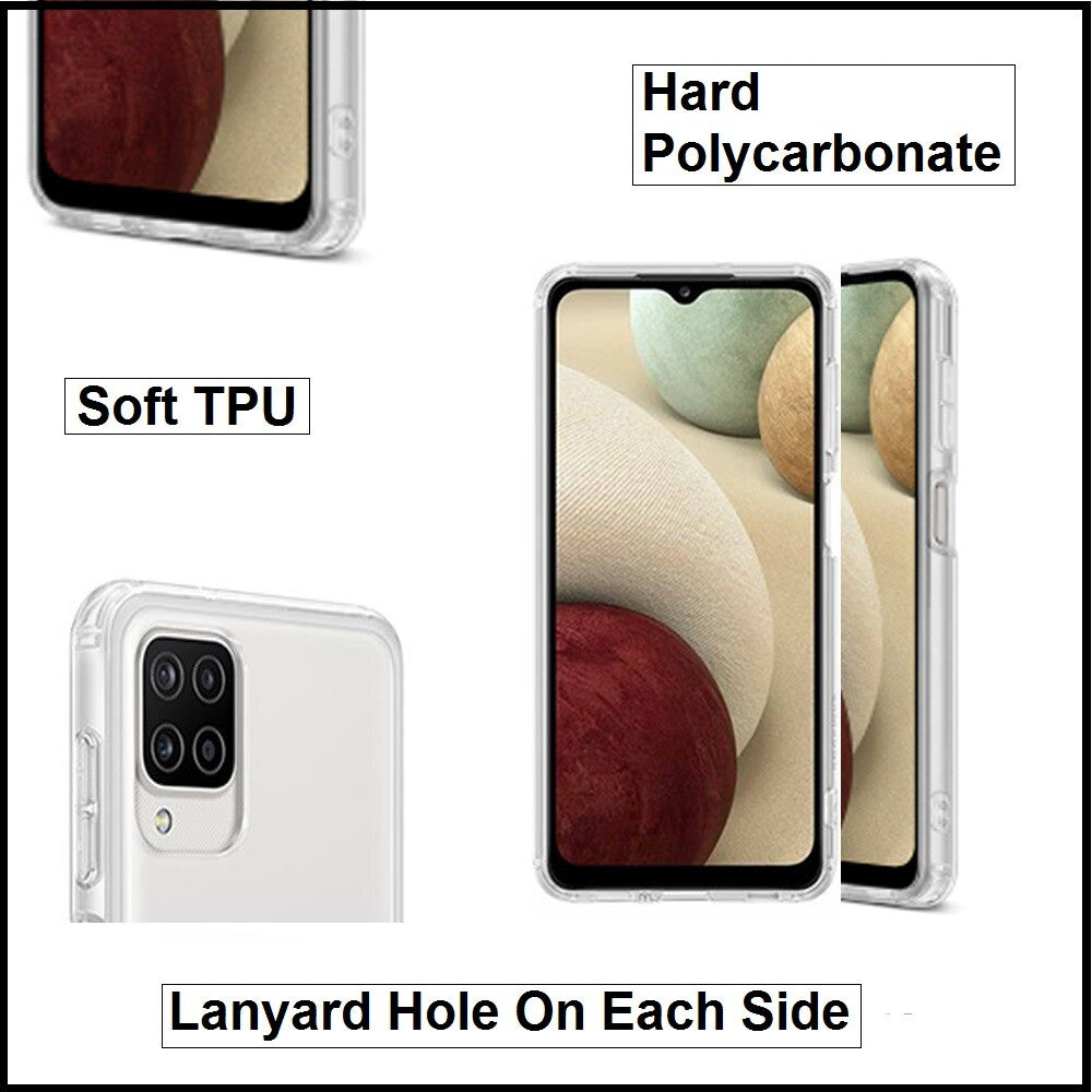 For Samsung Galaxy A12 Slim Clear Shockproof Gel Phone Cover